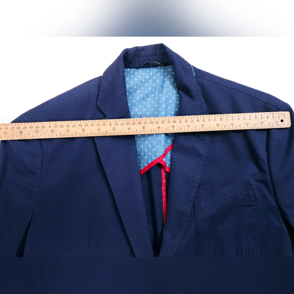 Riviera Red Men's Sport Coat Lightweight Summer Cotton Blazer Navy Blue 40 R NWT
